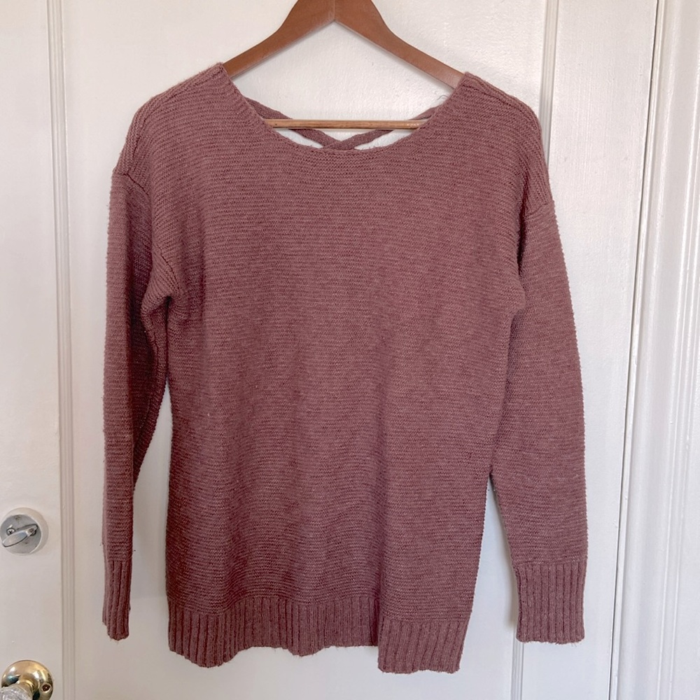 AE Back Detail Sweater - Muted Rose 🌹